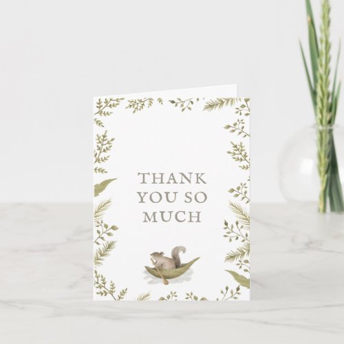 Woodland Forest Baby Shower Thank You Card