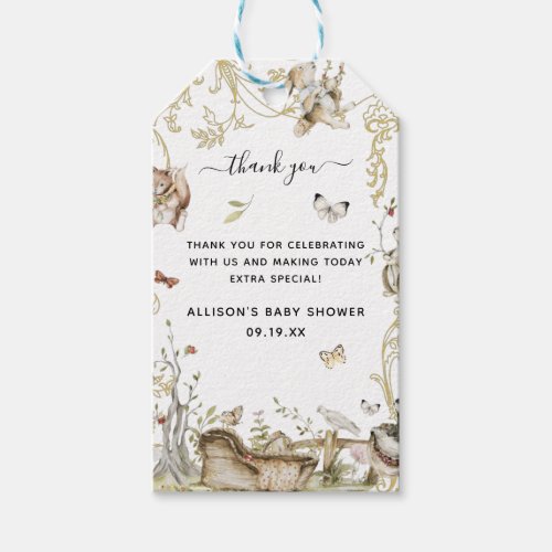 Woodland Forest  Baby Shower Thank You Gift Tags