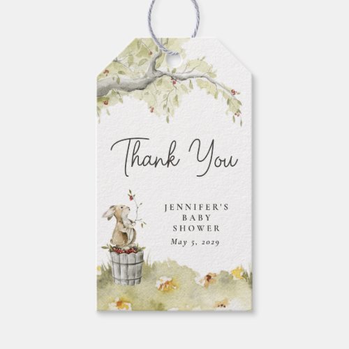 Woodland Forest Baby Shower Thank You Gift Tags