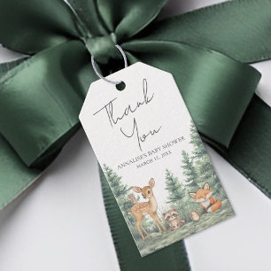 Woodland Forest Baby Shower Thank You Gift Tags