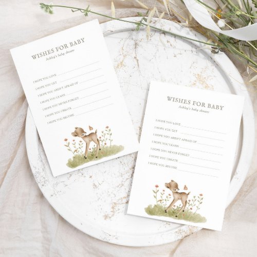 Woodland Forest Baby Shower Wishes for Baby Game