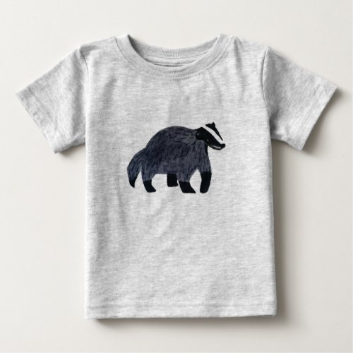 Woodland Forest Badger Baby T_Shirt