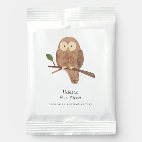 Woodland Forest Barn Owl Baby Shower Lemonade Drink Mix