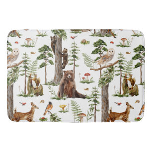 Woodland Forest Bear Bath Mat