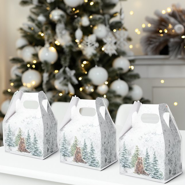 Woodland forest bear favor boxes (Creator Uploaded)