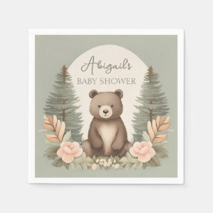 Woodland Forest Bear Napkins
