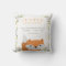 Woodland Forest Birth Stats- Fox Nursery Pillow