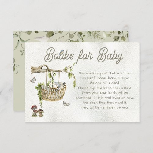 Woodland Forest Books for Baby Shower Invitation