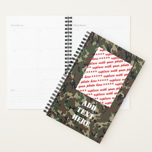 Woodland Forest Camouflage Military  Planner