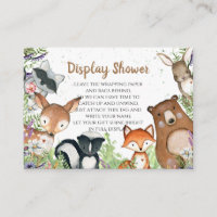 Woodland Forest Creatures Unwrapped Display Shower