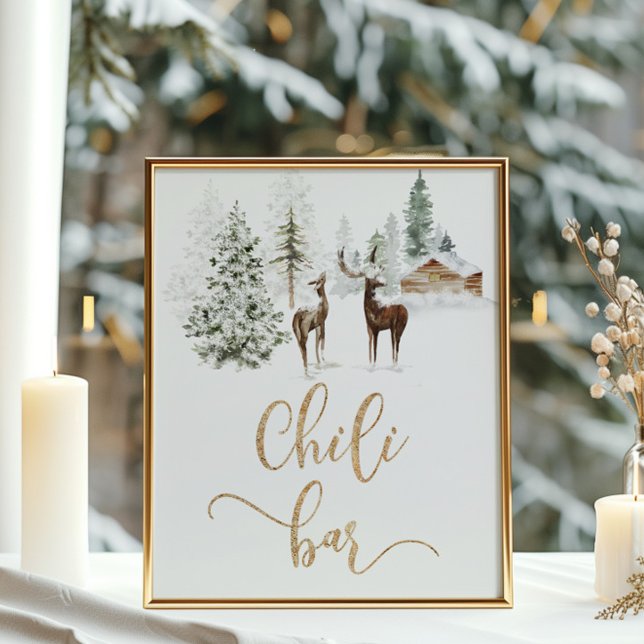 Woodland forest deer Chili bar Poster (Creator Uploaded)