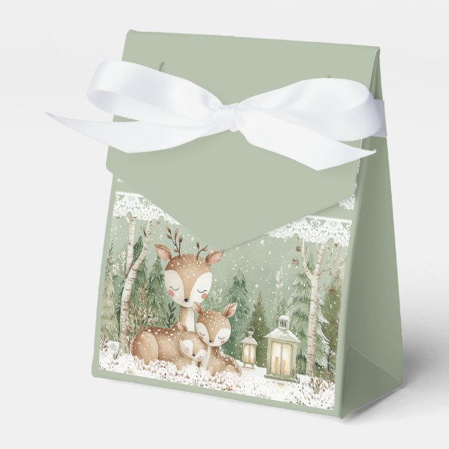 Woodland Forest Deer Favor Boxes (Front Side)