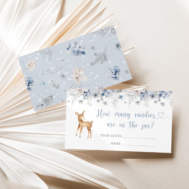 Woodland forest deer guess how many candies card (Creator Uploaded)