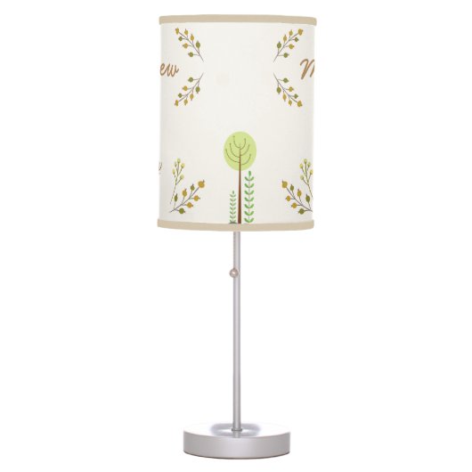 Woodland Forest Deer Kids Nursery Lamp (Front)