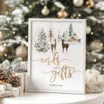 Woodland forest deer winter cards and gifts poster<br><div class="desc">Woodland forest deer winter cards and gifts Poster.
Matching items available.</div>