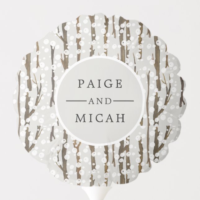 Woodland Forest Engagement Party Balloon (Back)