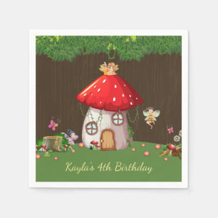 Woodland Forest, Fairy Birthday Napkins