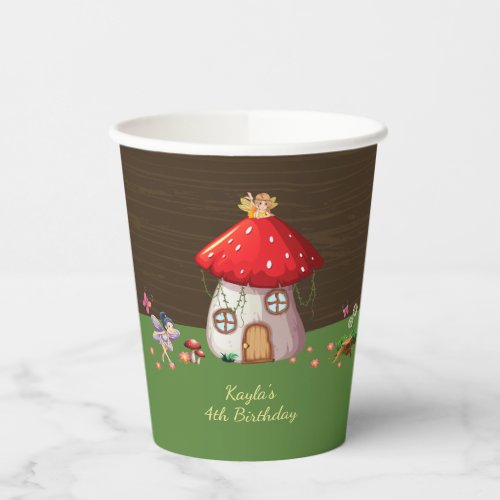 Woodland Forest Fairy Birthday Paper Cup