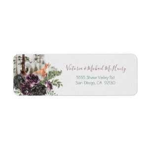 Woodland Forest Fox Address label