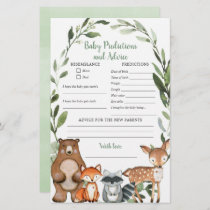 Woodland forest friends baby predictions advice
