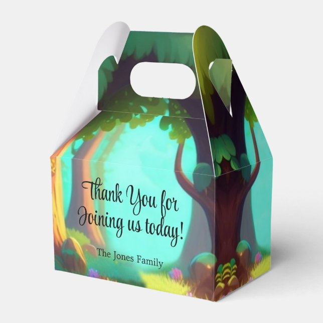 Woodland forest friends  favor boxes (Front Side)