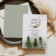 Woodland Forest Gender Neutral Baby Shower  Invitation