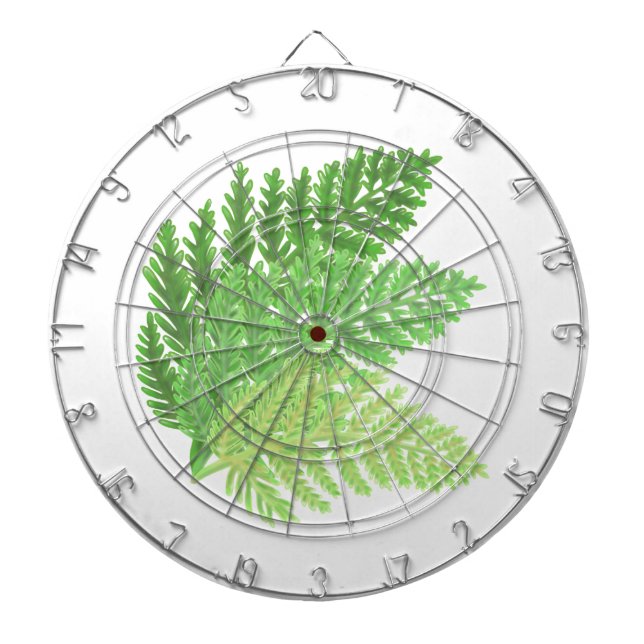 Woodland forest green ferns forest ferns dart board (Front)