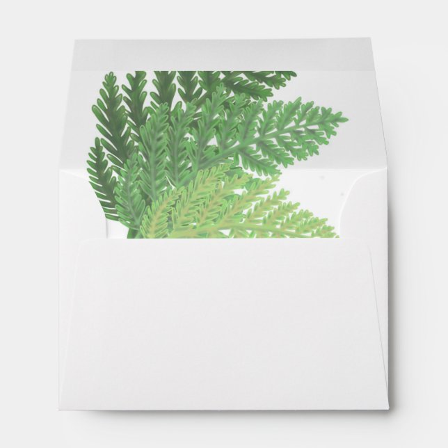 Woodland forest green ferns forest ferns envelope (Back (Bottom))