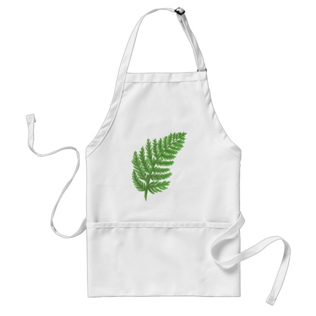Woodland forest green ferns forest ferns leaves adult apron (Front)