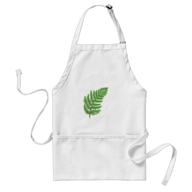 Woodland forest green ferns forest ferns leaves adult apron (Front)
