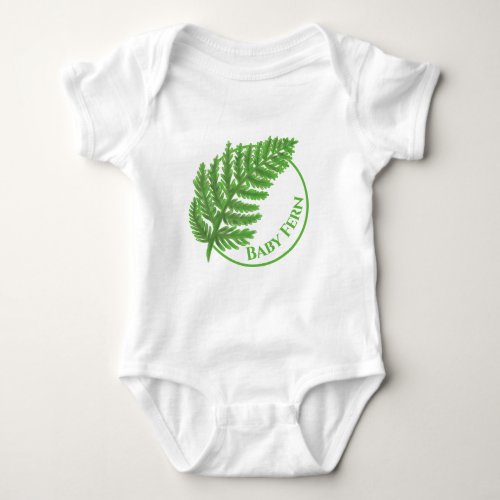 Woodland forest green ferns forest ferns leaves baby bodysuit