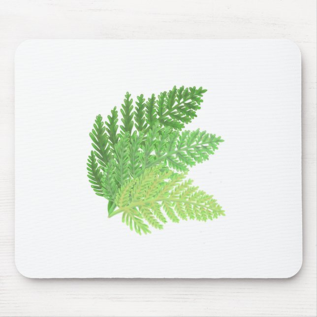 Woodland forest green ferns forest ferns mouse pad (Front)