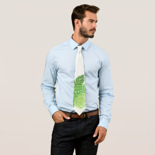 Woodland forest green ferns forest ferns neck tie