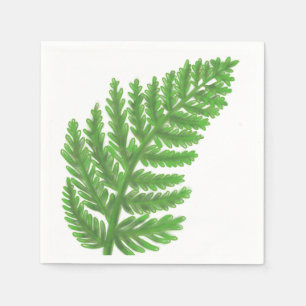 Woodland forest green ferns forest ferns paper napkins