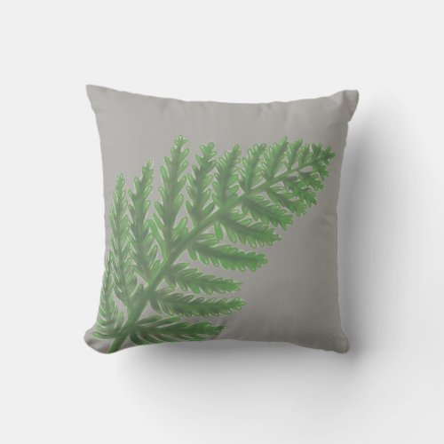 Woodland forest green ferns forest ferns throw pillow