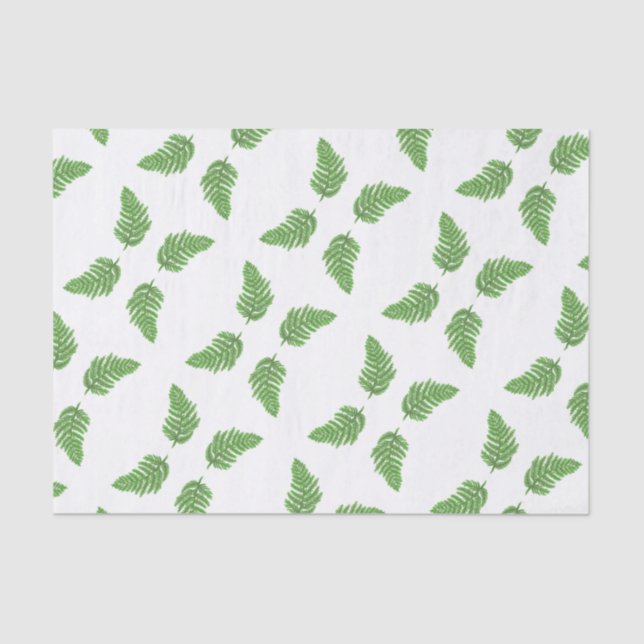 Woodland forest green ferns forest ferns tissue paper (Front)