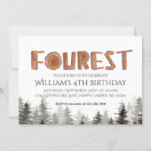 Woodland Forest Kids Birthday  Invitation (Front)