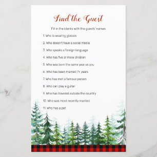 Woodland Forest Lumberjack Find the Guest Game