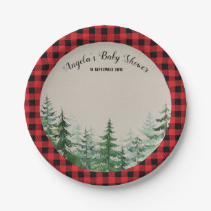 Woodland Forest Lumberjack Party Paper Plates