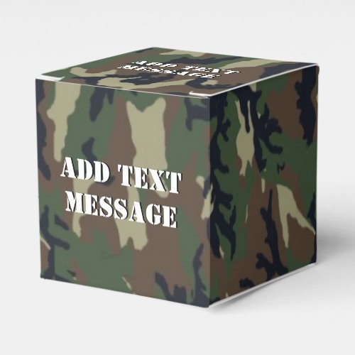 Woodland Forest Military Camouflage Favor Box