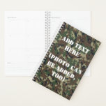 Woodland Forest Military Camouflage  Planner at Zazzle