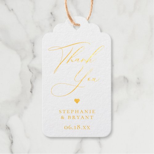 Woodland Forest Mountain Thank You Favor Foil Gift Tags