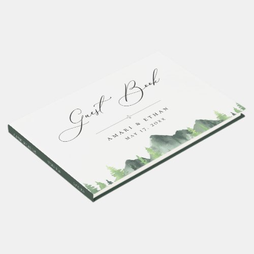 Woodland Forest Mountain Wedding Guest Book