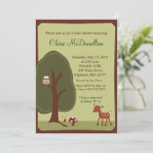 Woodland Forest Nature 5x7 Baby Shower Invitation (Standing Front)