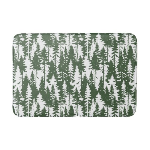 Woodland Forest Pattern Bath Mat