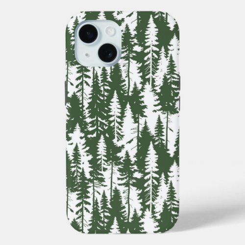 Woodland Forest Pattern iPhone 15 Case