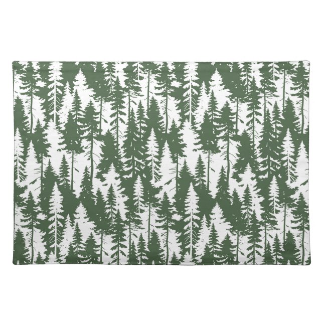 Woodland Forest Pattern Cloth Placemat (Front)