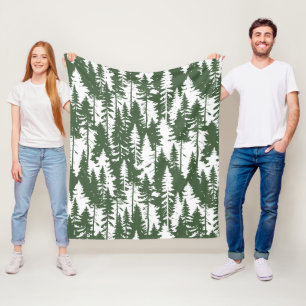 Woodland Forest Pattern Fleece Blanket