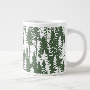 Woodland Forest Pattern Giant Coffee Mug