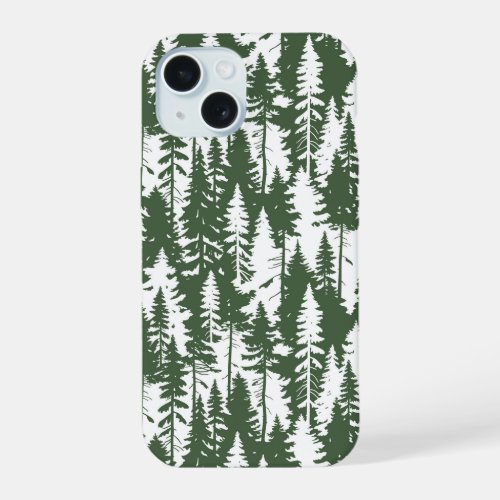 Woodland Forest Pattern iPhone 15 Case